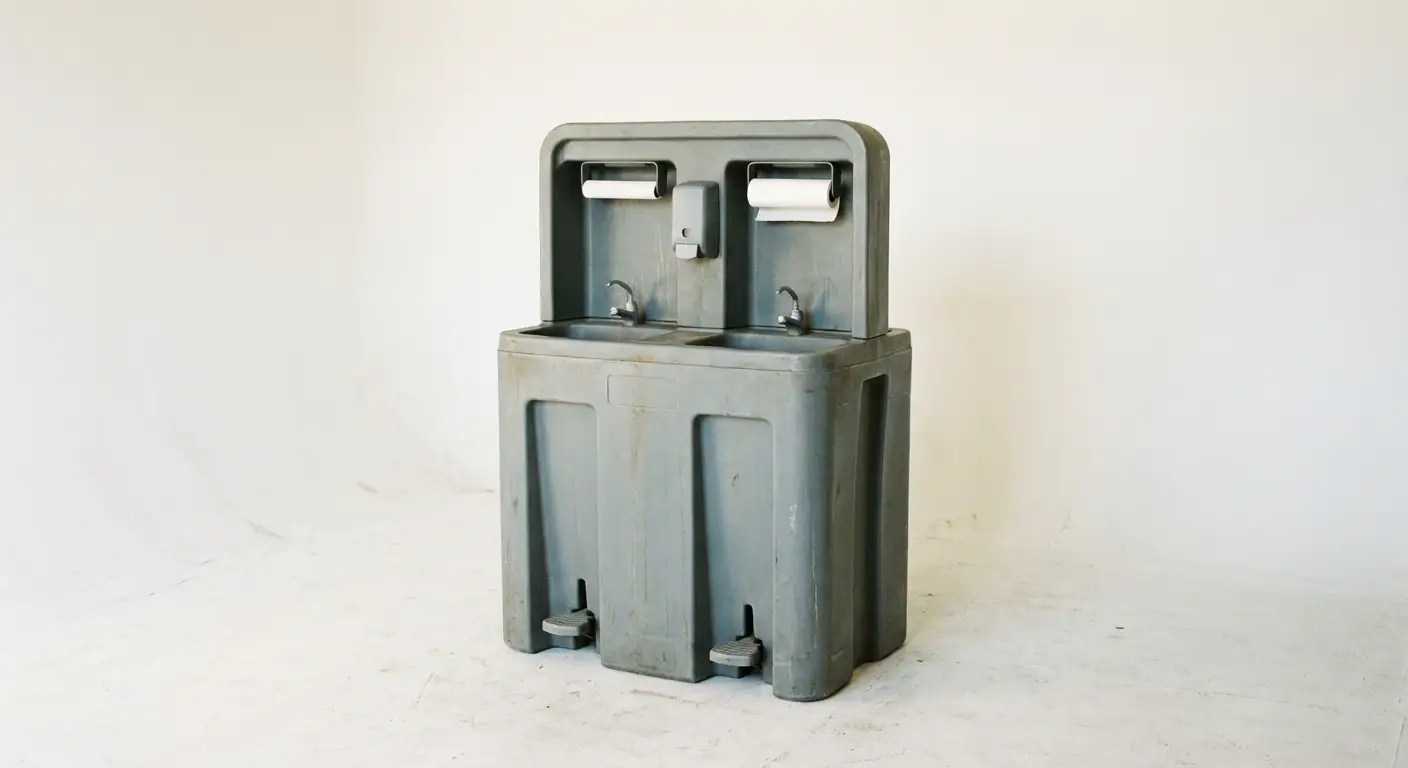 Portable hand wash station unit technical view in Rockledge, FL