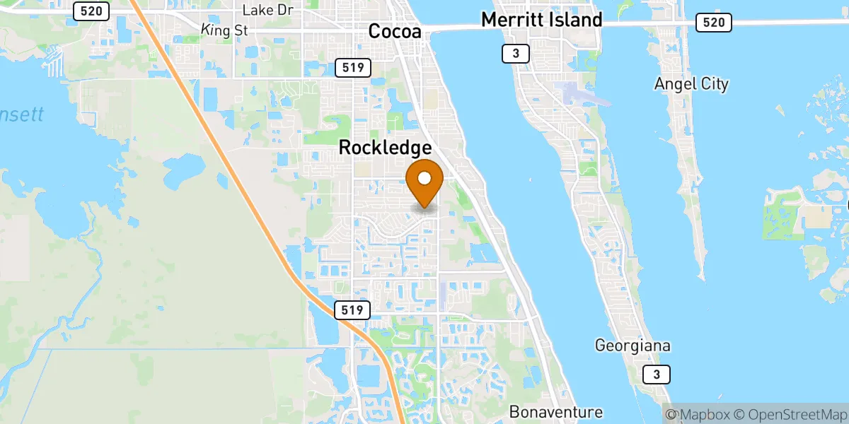 neighborhood map in Rockledge, FL